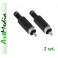 wtyk RCA chinch lutowany na kabel czarny 2 szt.