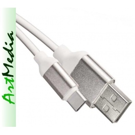 kabel USB 2.0 wtyk A - USB type C wtyk , biały