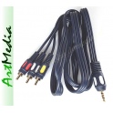 kabel jack 3,5 4 PIN polowy - 3 RCA chinch  3,0m