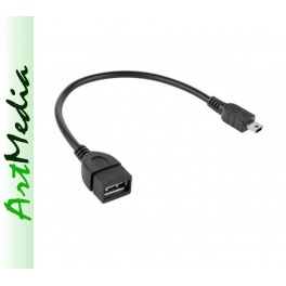 kabel adapter USB gniazdo A - wtyk mini USB 