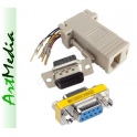 adapter przejściówka RS232 DB9 gniazdo - RJ45 gnia