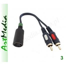 adapter gramofonu DIN-5 545 na 2 wtyki RCA chinch~
