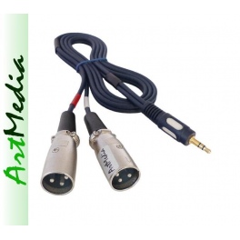 kabel Jack 3,5 stereo - 2 wtyki  XLR L + P -  1,2 