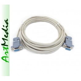kabel NULL-MODEM DB9 RS232 skros. linka ekran  5,0