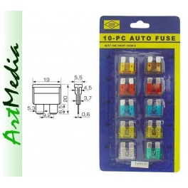 bezpiecznik - zestaw bezpiecznik&oacute;w samochodowych