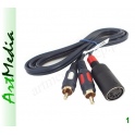 kabel 2 RCA wtyki chinch - DIN-5 gniazdo OUT 1,2m