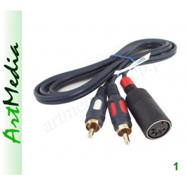 kabel 2 RCA wtyki chinch - DIN-5 gniazdo OUT 1,2m