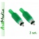 wtyk RCA chinch lutowany na kabel zielony 2 szt.