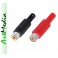 gniazdo RCA chinch plastik czarne/czerwone  1 para