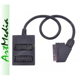 rozdzielacz, sumator EURO SCART 1 na 2 BL 0,2m