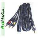 kabel jack 3,5 4 PIN polowy - 3 RCA chinch  1,5m