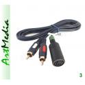 kabel gramofonu DIN-5 gn - 2 RCA chinch 0,5m