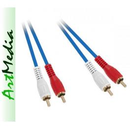 kabel 2 RCA - 2RCA CHINCH  HQ , złącza Au -  1,5 m