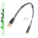adapter Jack 3,5 4 PIN słuchawki mikrofon , czarny