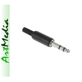 wtyk Jack 6,3 stereo na kabel obudowa plastikowa