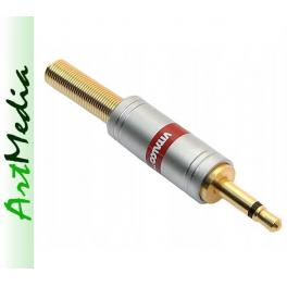 wtyk 3,5 mono pozłacany (fi kabla 4 mm)  Vitalco