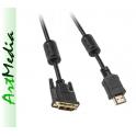 kabel cyfrowy z filtrami  DVI (18+1) - HDMI  3,0 m