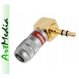 wtyk 3,5 stereo Au kątowy (fi kabla 5 mm)  Vitalco