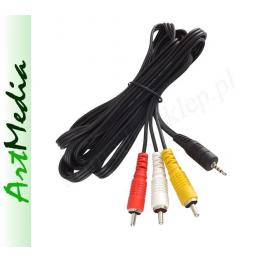 kabel Jack 3,5 4 PIN polowy  ms3 - 3RCA chinch Vit