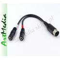 kabel adapter Jack 3,5 gniazdo IN / gniazdo OUT - 