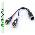 kabel adapter Jack 3,5 gniazdo IN / gniazdo OUT - 