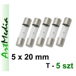 bezpiecznik zwłoczny WTA-T 5x20mm 250V  4,0 A - 5 