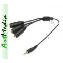kabel rozgałęźnik Jack 3,5 wtyk na 3 gniazda 3.5 ,