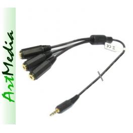 kabel rozgałęźnik Jack 3,5 wtyk na 3 gniazda 3.5 ,