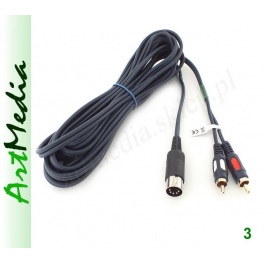 kabel 2 RCA wtyki chinch - DIN-5 IN RADMOR  5,0 m