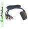kabel DVBT EURO SCART gniazdo - 3 wtyki RCA  1,0 m