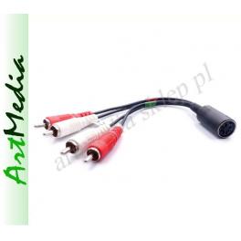 kabel adapter gniazdo DIN745 Bang Olufsen - 4RCA w kabel adapter gniazdo DIN745 Bang Olufsen - 4RCA w