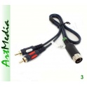 kabel 2 RCA wtyki chinch - DIN-5 IN RADMOR  0,5 m