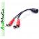 kabel adapter DIN545 gniazdo - 4RCA wtyki   IN / O