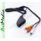 kabel DVBT EURO SCART gniazdo - 3 wtyki RCA  1,5 m