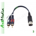 kabel 2 RCA wtyki chinch - DIN-5 IN RADMOR  0,2 m