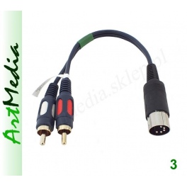 kabel 2 RCA wtyki chinch - DIN-5 IN RADMOR  0,2 m