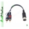 kabel 2 RCA wtyki chinch - DIN-5 IN RADMOR  0,2 m