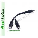 adapter rozgałęźnik Jack 3,5 Mono wtyk na 2 gniazd