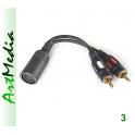 kabel adapter 2 RCA wtyki - DIN-5 545 gniazdo IN  