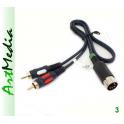 kabel 2 RCA wtyki chinch - DIN-5 IN RADMOR  2,1 m