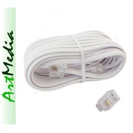 kabel telefoniczny   RJ11 6P4C - 4 żyły -  5.0 m W
