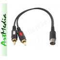 kabel 2 RCA wtyki chinch - DIN-5 IN RADMOR  0,2 m