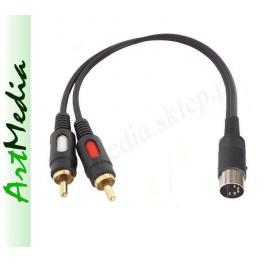 kabel 2 RCA wtyki chinch - DIN-5 IN RADMOR  0,2 m
