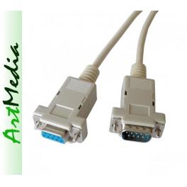 kabel przedłużacz DB9 RS232 COM gniazdo-wtyk 10,0m