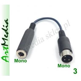kabel adapter Jack 6,3 gniazdo Mono - DIN-3 WM345 