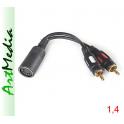 kabel adapter 2 RCA wtyki - DIN-5 545 gniazdo OUT
