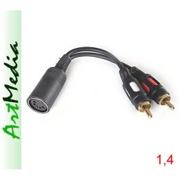 kabel adapter 2 RCA wtyki - DIN-5 545 gniazdo OUT