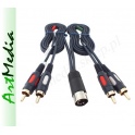 kabel 4RCA chinch - DIN-5 wtyk IN/OUT RADMOR 0,4 m