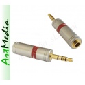adapter Jack 3,5 /17,5mm 4 PIN polowy wtyk-gn. ST~