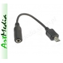 adapter HF USB micro wtyk prosty - Jack 3,5 gniazdo